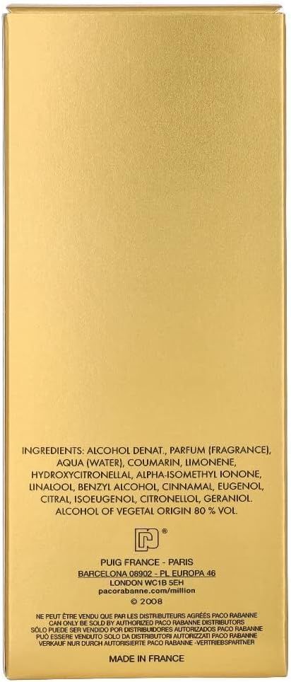 08- 1 Million Masculino Eau de Toilette - 60ML